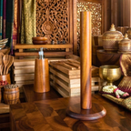 Paper Towel Holder and Soap Dispenser: Handmade Acacia Wood Kitchen & Bath Essentials Set - Siam Wood Artisans