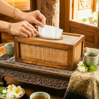 Tissue Box Teak Wood Rustic 11 Inch Rectangular Cover - Siam Wood Artisans