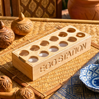 Teak Wood Egg Holder, 12 Inch Countertop Tray, Thoughtful Present for Culinary Enthusiast - Siam Wood Artisans