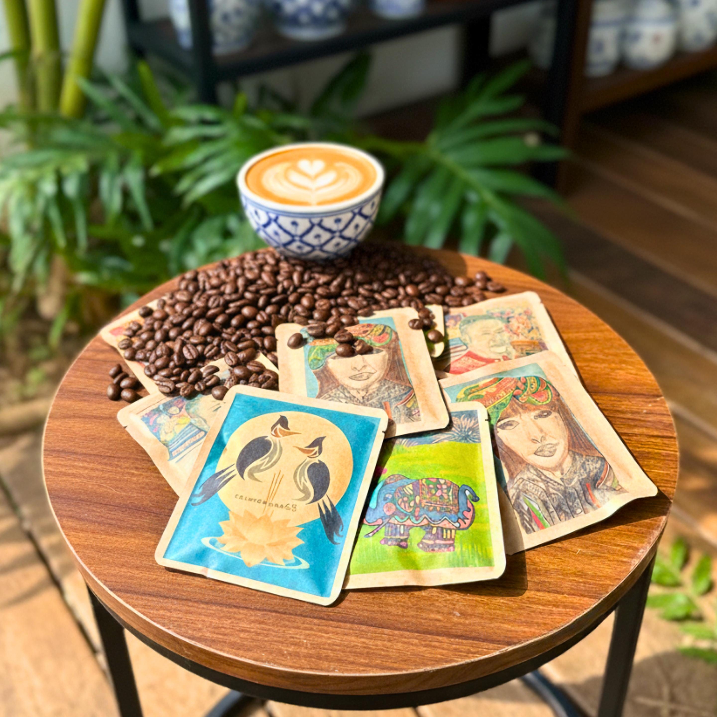 Thai Arabica Drip Coffee Bags Set of 10: Travel & Camping Coffee