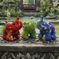 Plush Fabric Elephant Figurine: Thai Silk Style Decorative Toy