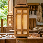 Wall Lantern Teak Wood Natural 15.7 Inch Zen Lighting - Siam Wood Artisans