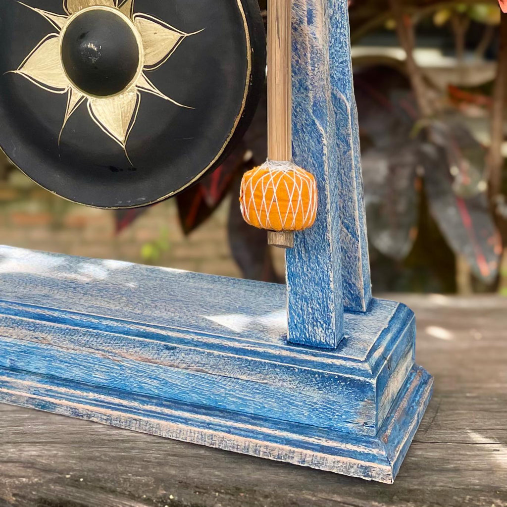Handcrafted Thai Meditation Gong: Zen Decor Tabletop Musical Instrument