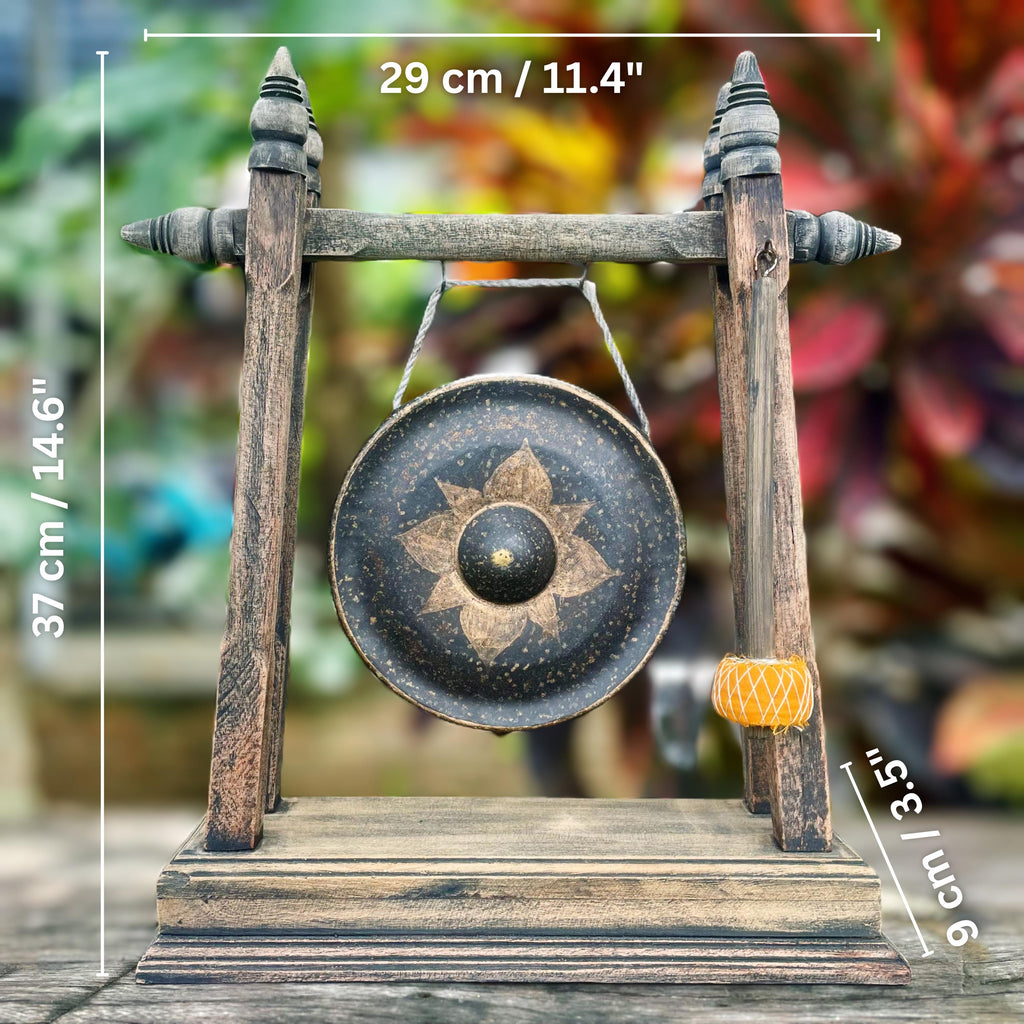 Handcrafted Thai Meditation Gong (Antique): Popular Weathered Zen Decor