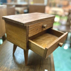 Mini Teak Side Table: Mid-Century Thai Furniture, Handcrafted Drawer Chest - Siam Wood Artisans