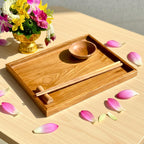 Wooden Sushi Serving Set: Hand Carved Hardwood Japanese-Style Tableware - Siam Wood Artisans