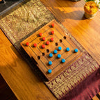 Hand Carved Teak Wood Strategy Game: 2 Player Traditional Board Game Toy - Siam Wood Artisans