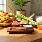 Hardwood Sushi Serving Board: Minimalist Chopstick Set Tableware - Siam Wood Artisans