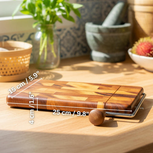 Hand Carved Hardwood Cheese Cutter Board: Upcycled Rustic Kitchen Gift