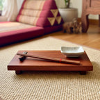 Hardwood Sushi Serving Board: Minimalist Chopstick Set Tableware - Siam Wood Artisans