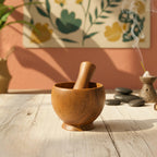 Hand Carved Wooden Mortar and Pestle: Spice Grinder Kitchen Tool - Siam Wood Artisans