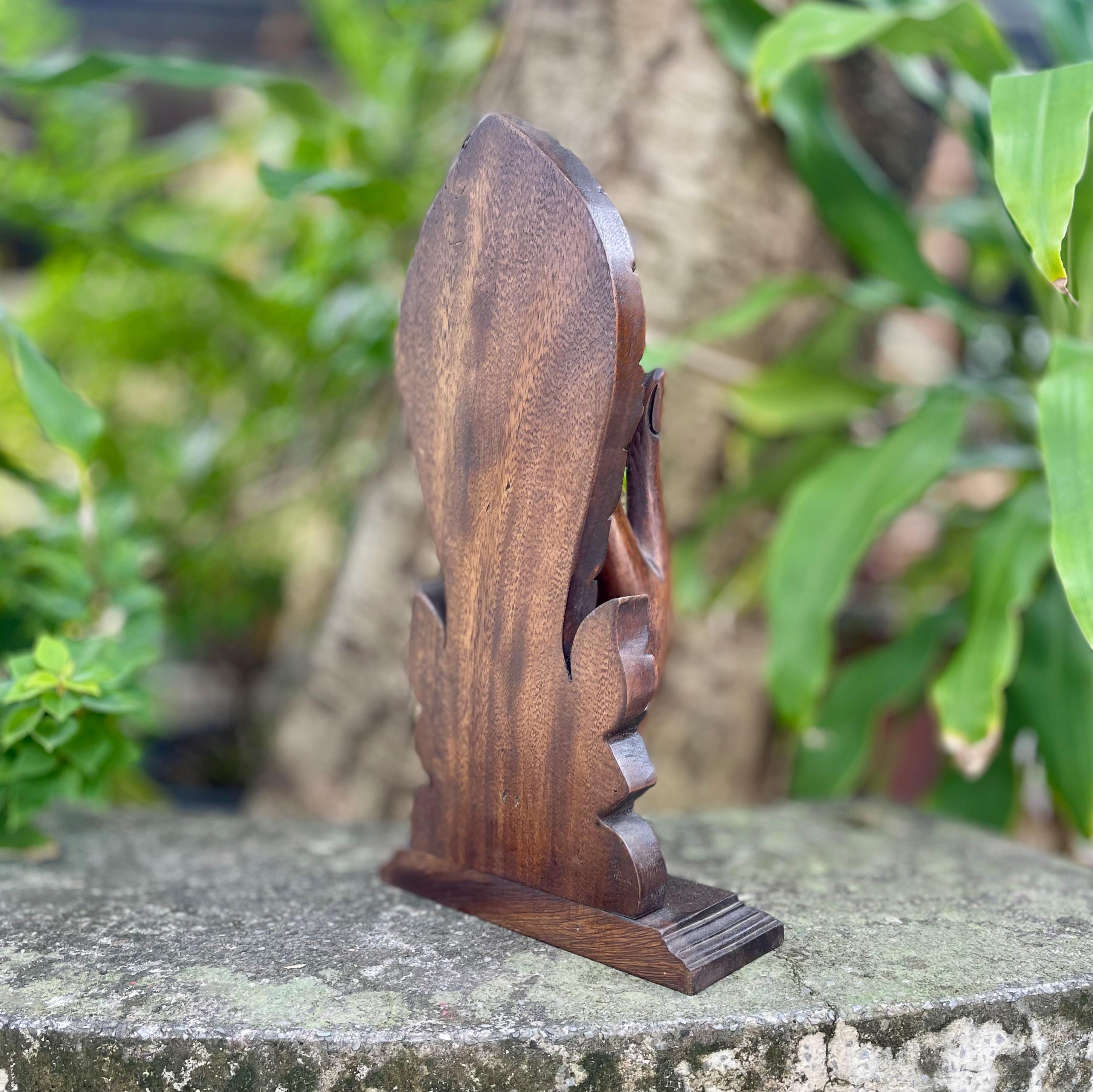 Hand Carved Wooden Hand Sculpture: Thai Zen Abhaya Mudra Art