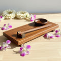 Hand Carved Wood Sushi Platter Set: Minimalist Japanese Tableware