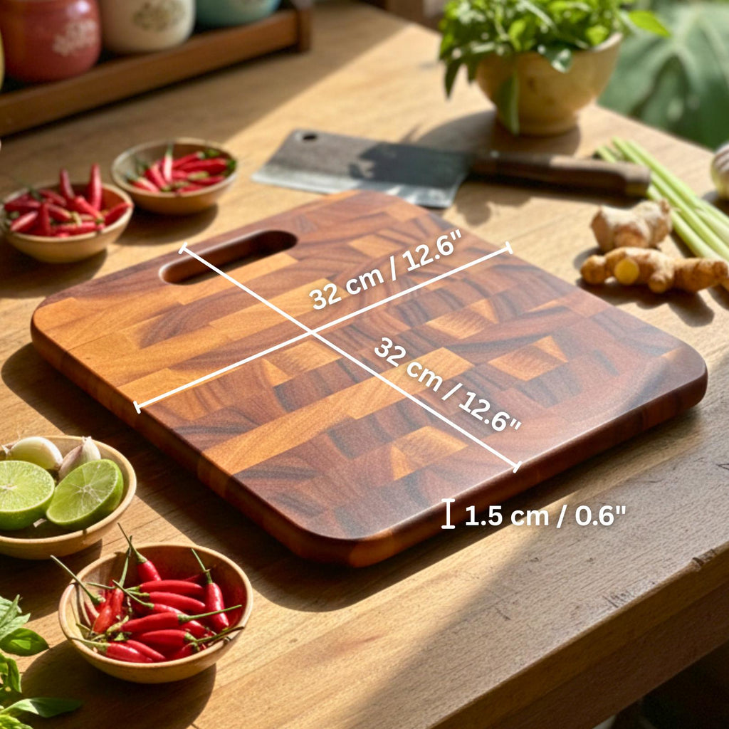 Handcrafted Hardwood Cutting Board: Mosaic Kitchen Butcher & Charcuterie Block