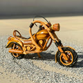 Handcrafted Wooden Motorcycle Model: Chopper Bike Hobby Gift & Toy