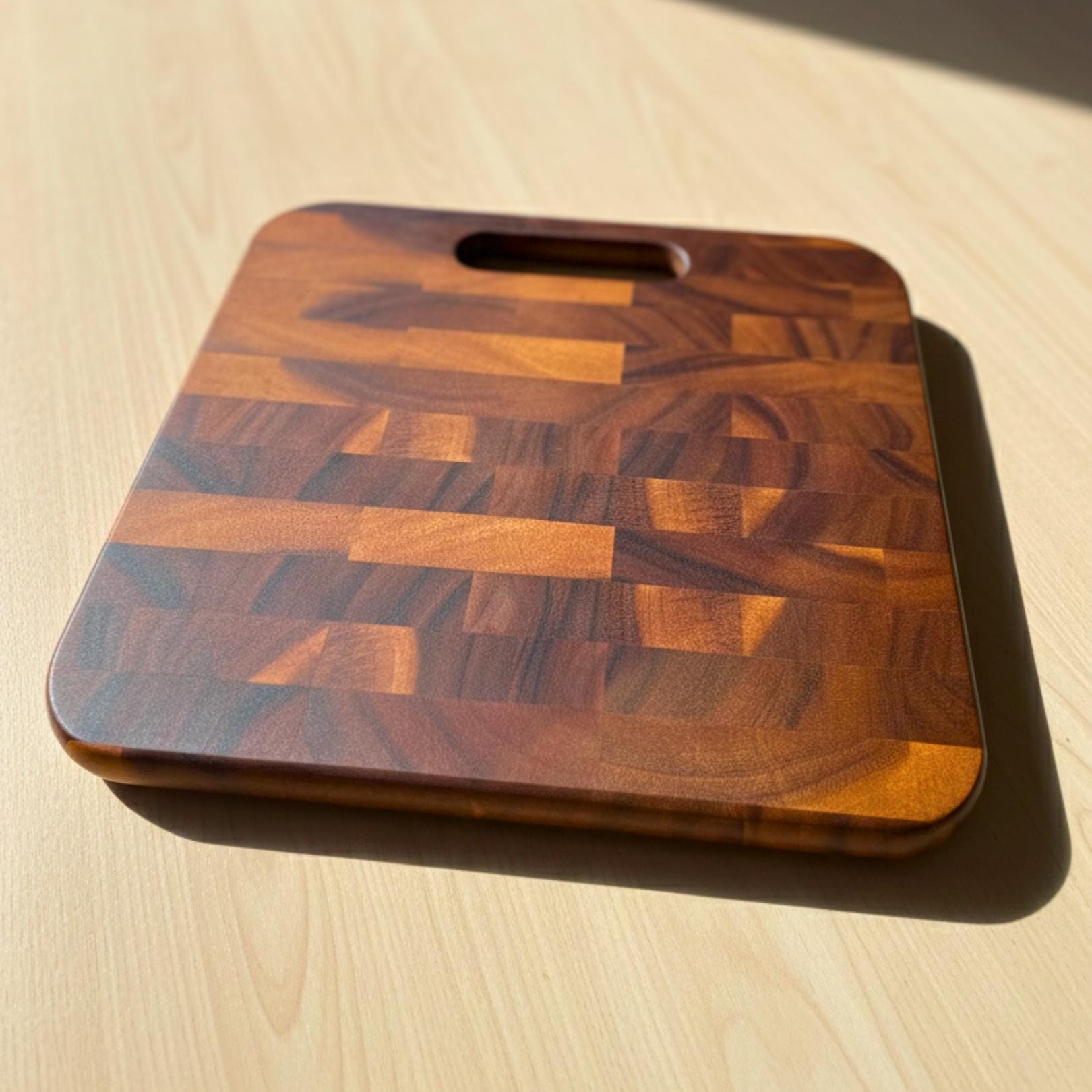 Handcrafted Hardwood Cutting Board: Mosaic Kitchen Butcher & Charcuterie Block
