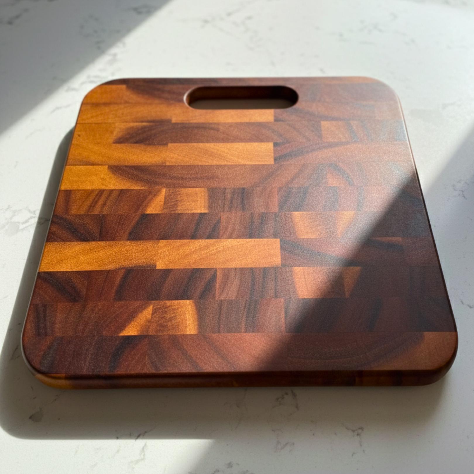 Handcrafted Hardwood Cutting Board: Mosaic Kitchen Butcher & Charcuterie Block