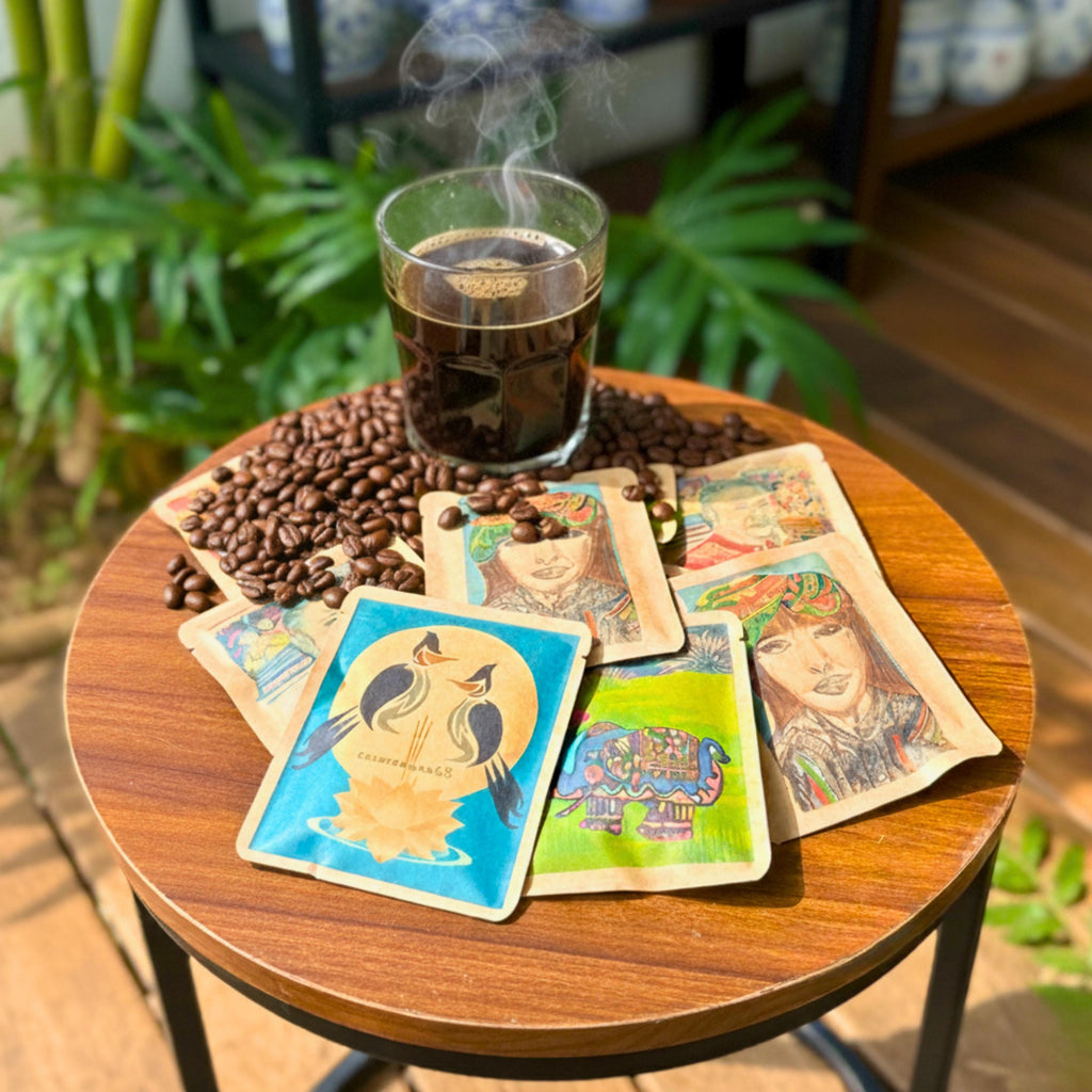 Thai Arabica Drip Coffee Bags Set of 10: Travel & Camping Coffee