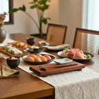 Hardwood Sushi Serving Board: Minimalist Chopstick Set Tableware - Siam Wood Artisans