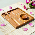 Wooden Sushi Serving Set: Hand Carved Hardwood Japanese-Style Tableware - Siam Wood Artisans