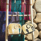 Hand Woven Elephant Rattan Shoulder Bag: Charming Animal Motif Purse - Siam Wood Artisans