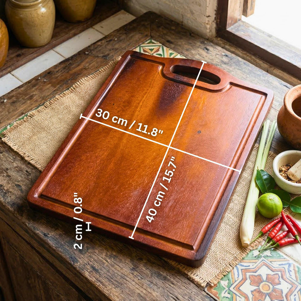Professional Artisan Acacia Wood Cutting Board: Large Heavy-Duty Chopping Block