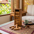 Tumbling Tower Game Wood Natural 9.4 Inch Tabletop Activity