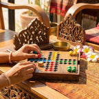 Board Game Set, Ludo & Chinese Checkers, Acacia Wood For Tabletop Activity - Siam Wood Artisans